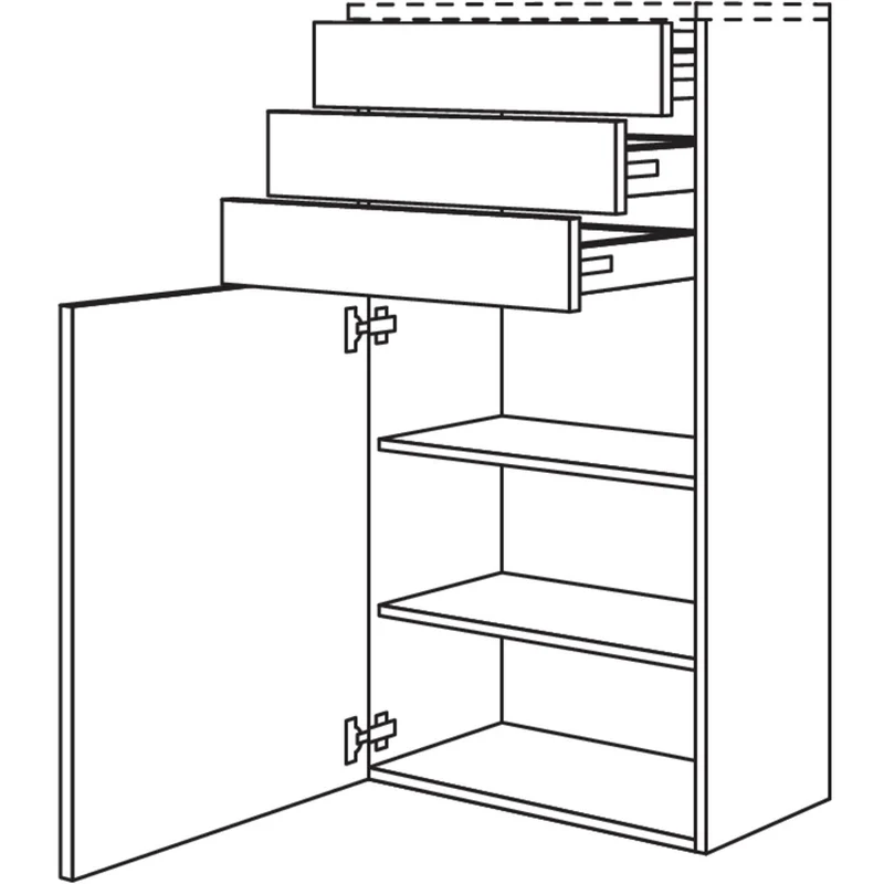 nobilia Midischrank BM3S45-130 45 cm