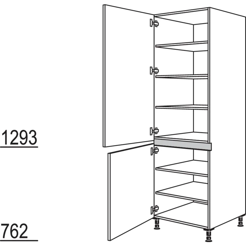 nobilia XL-Geschirr-/ Vorratsschrank NH50-1X 50 cm
