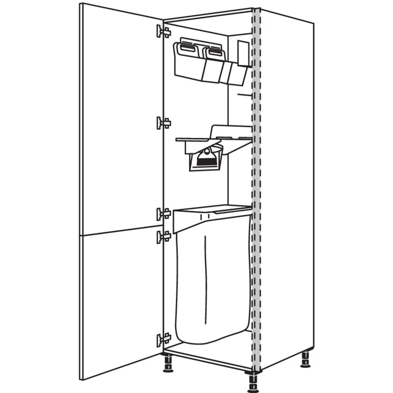 nobilia XL-Hochschrank mit Ordnungssystem Laundry-Area NHSOS50-1X 50 cm