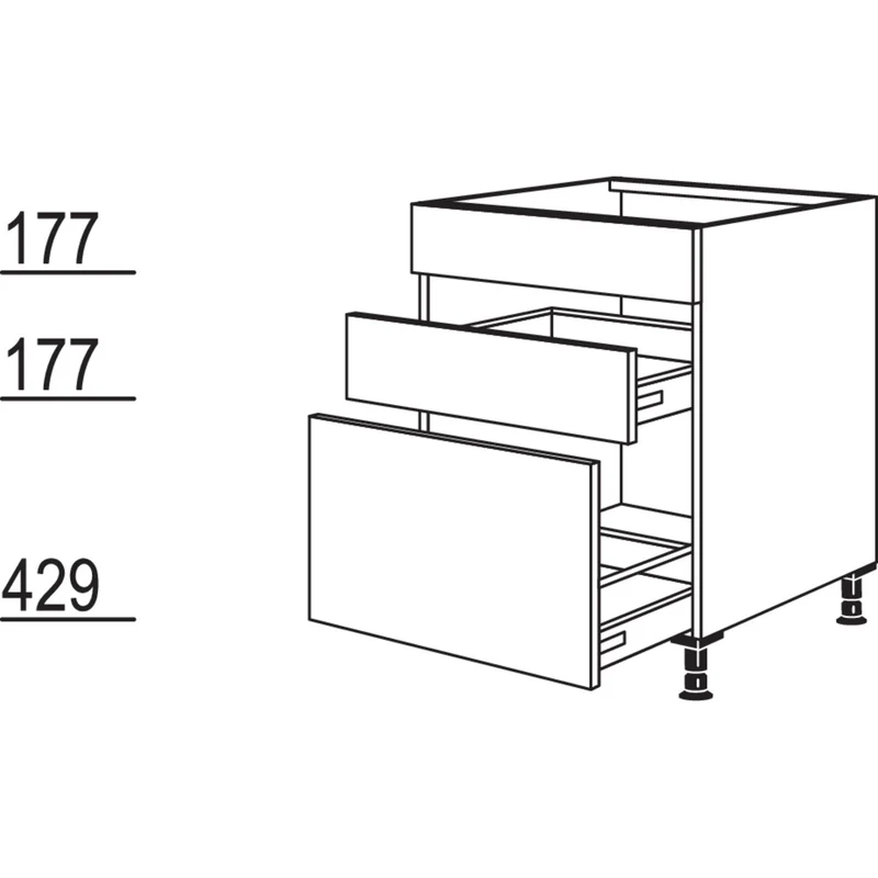 nobilia XL-Kochstellenschrank KDSA80-X 80 cm