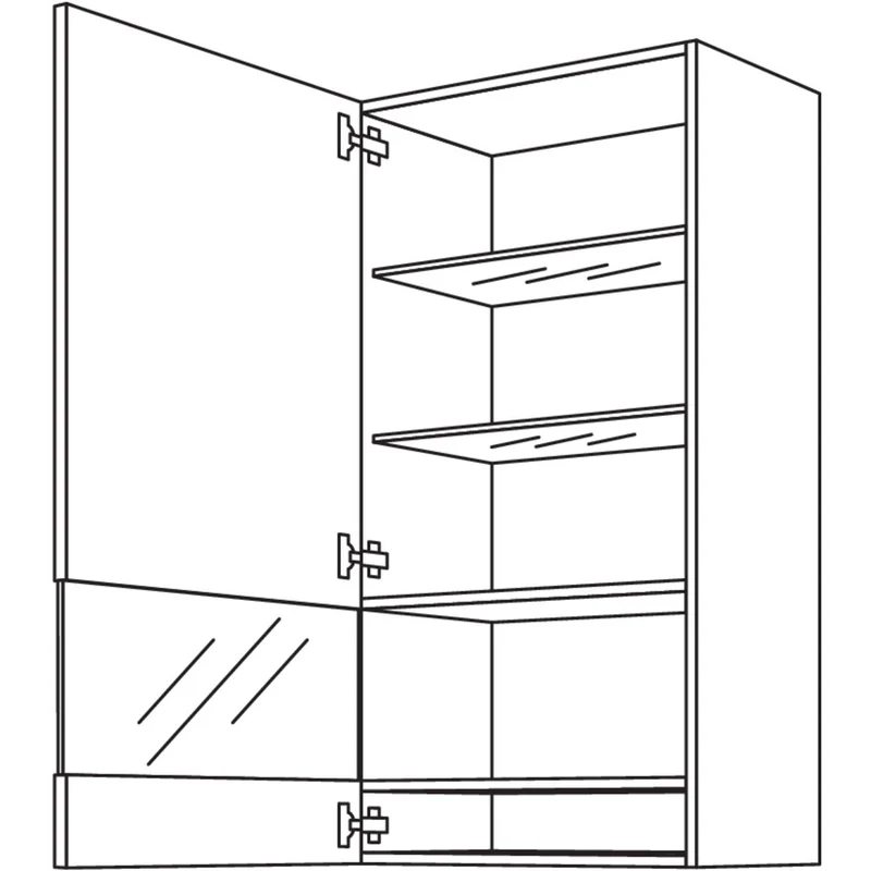 nobilia Glas-Wandschrank Boulevard WGB50-130 50 cm