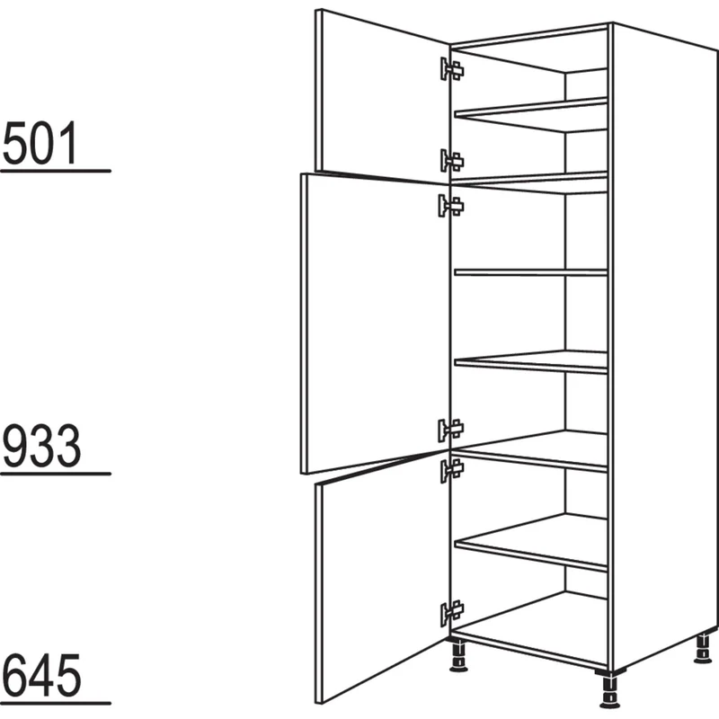 nobilia XL-Geschirr-/ Vorratsschrank H50-1X 50 cm