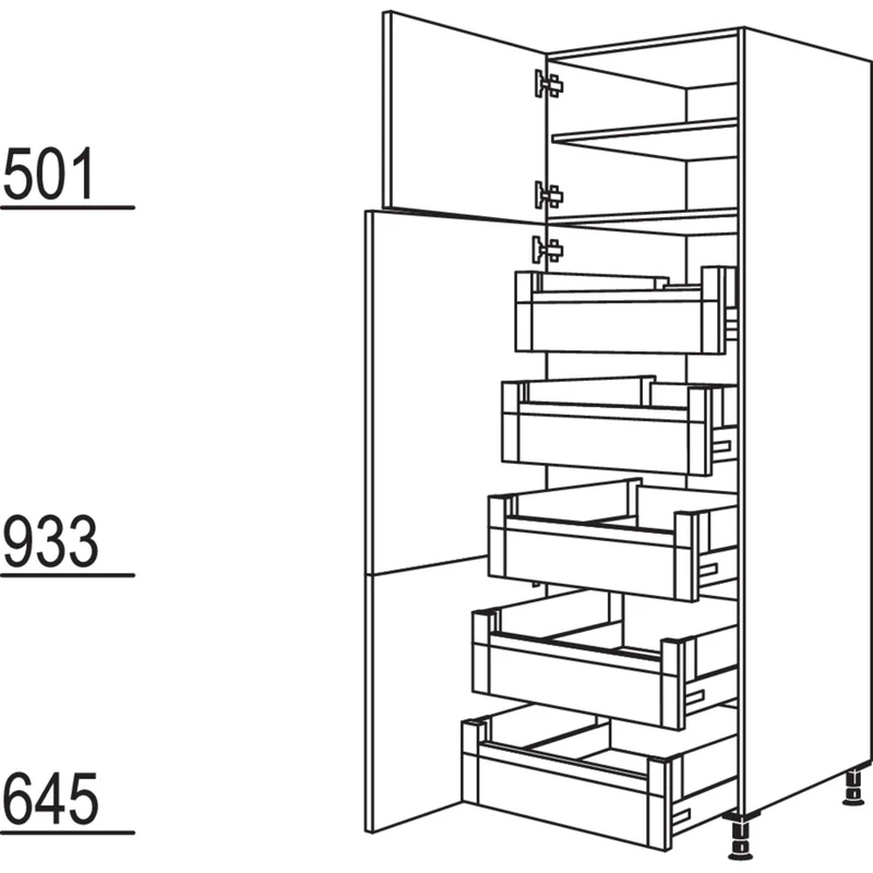 nobilia XL-Hochschrank HI40-1X 40 cm