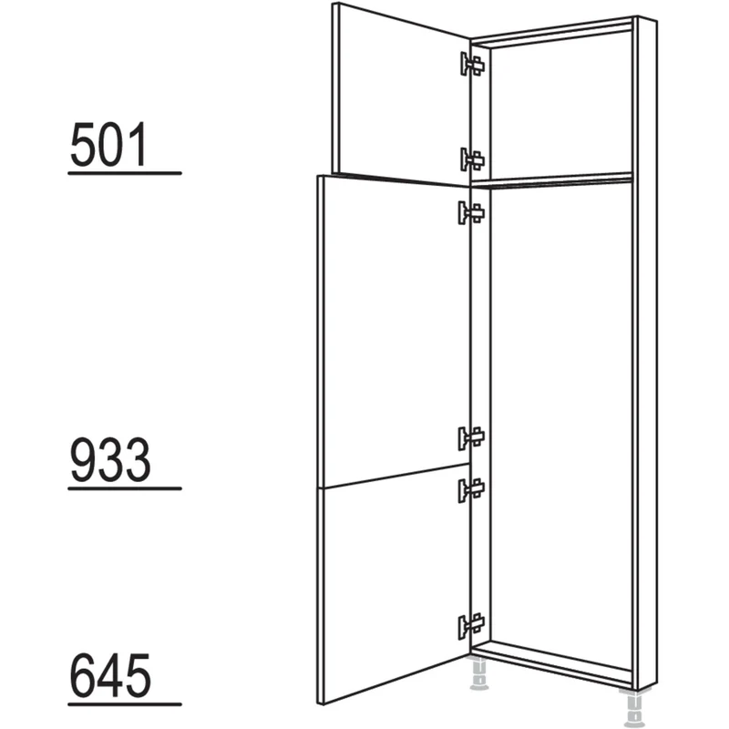 nobilia XL-Hochschrank-Rahmenteil HRT50-1X 50 cm