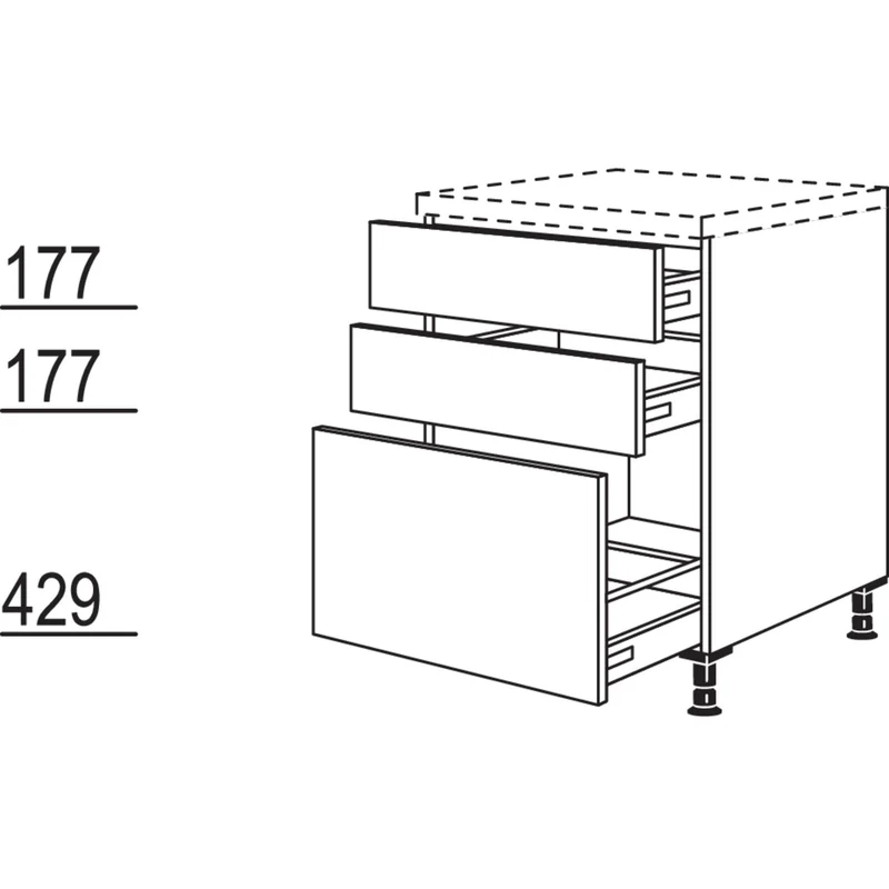 nobilia XL-Auszugschrank UD2SA120-X 120 cm