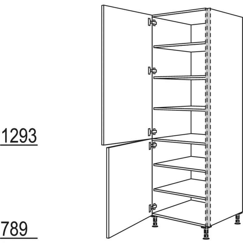 nobilia XL-Geschirr-/ Vorratsschrank NHS40-1X 40 cm
