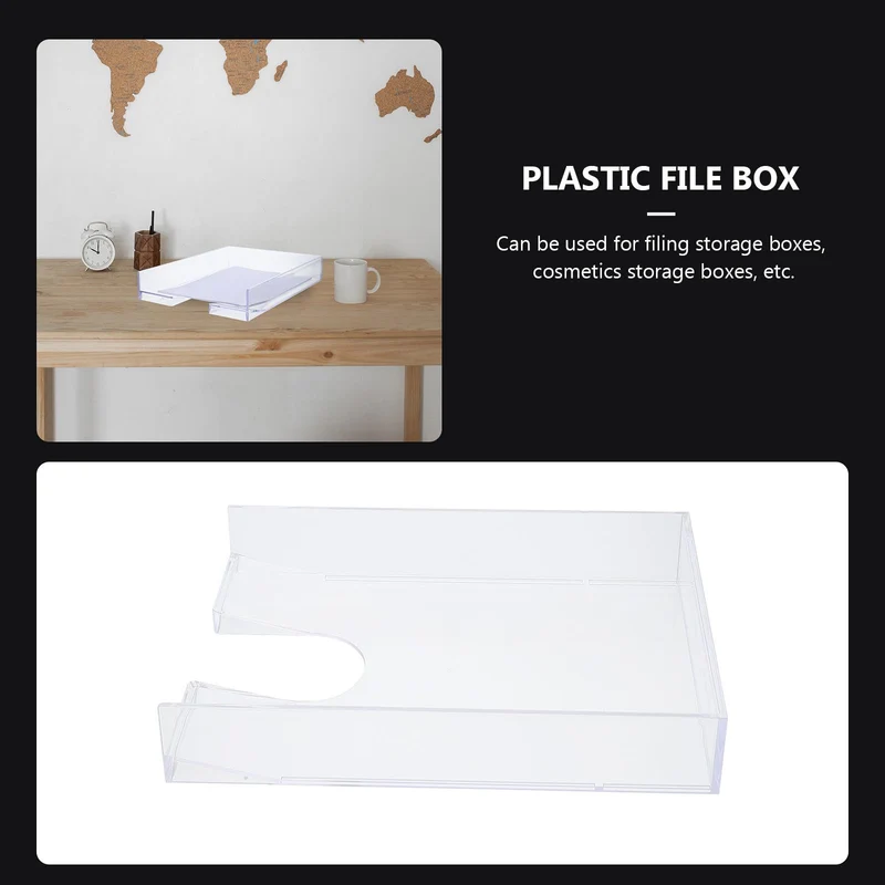 ORFOFE Kunststoff Papierbox A4 aus Ps als Stapelbare Ablagebox