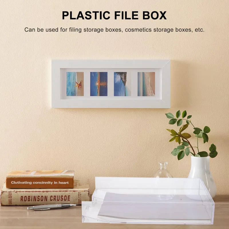 ORFOFE Kunststoff Papierbox A4 aus Ps als Stapelbare Ablagebox