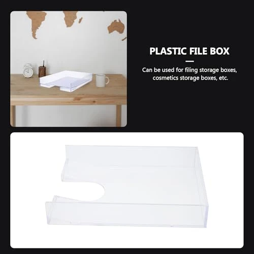 ORFOFE Kunststoff Papierbox A4 aus Ps als Stapelbare Ablagebox