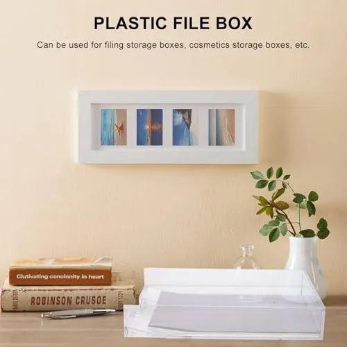 ORFOFE Kunststoff Papierbox A4 aus Ps als Stapelbare Ablagebox
