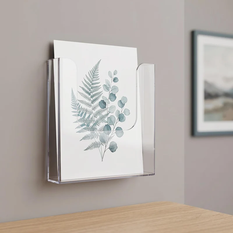 3 Stück Prospekthalter Wand A4, Acryl Flyerhalter Wand Magazinhalter A4 Wandprospekthalter, Transparent Zeitschriftenhalter Hängend mit Schrauben für Büro Restaurant Rezeption