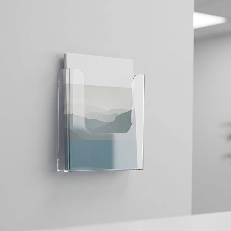 3 Stück Prospekthalter Wand A4, Acryl Flyerhalter Wand Magazinhalter A4 Wandprospekthalter, Transparent Zeitschriftenhalter Hängend mit Schrauben für Büro Restaurant Rezeption