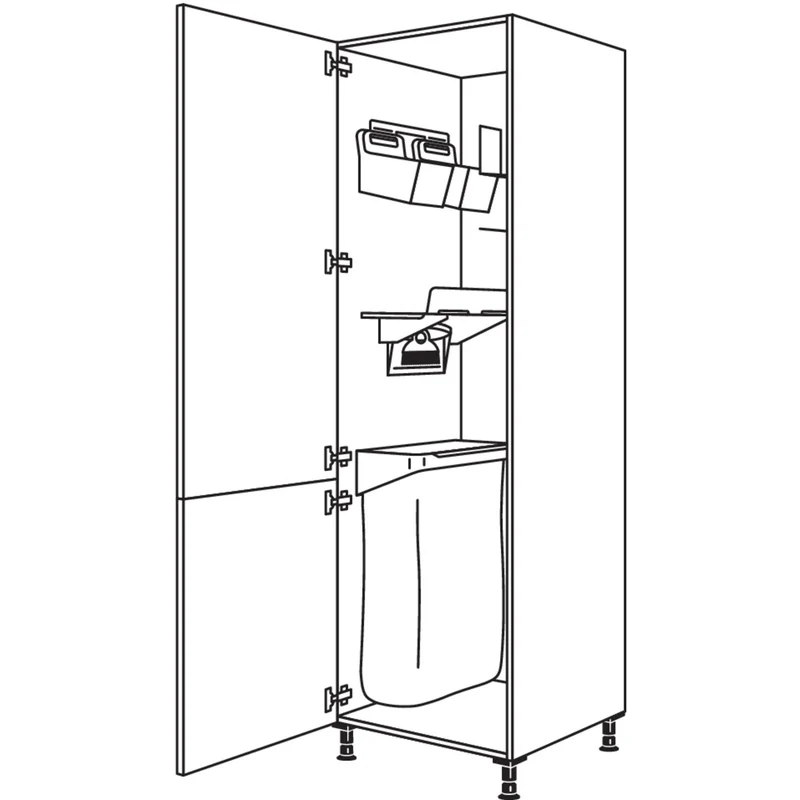 nobilia XL-Hochschrank mit Ordnungssystem Laundry-Area HDOS50-3X 50 cm