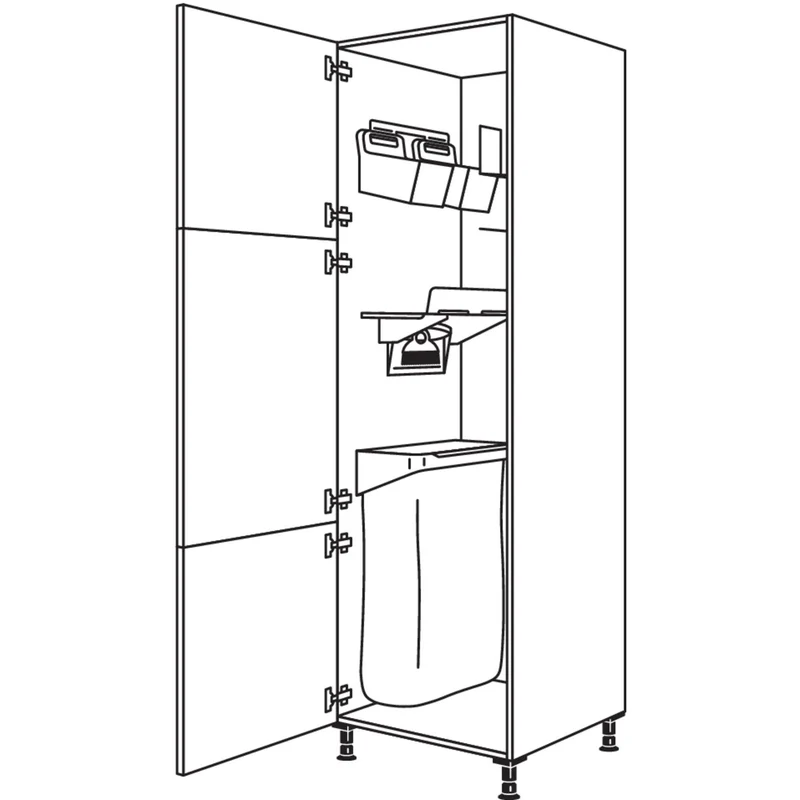 nobilia XL-Hochschrank mit Ordnungssystem Laundry-Area HOS50-3X 50 cm