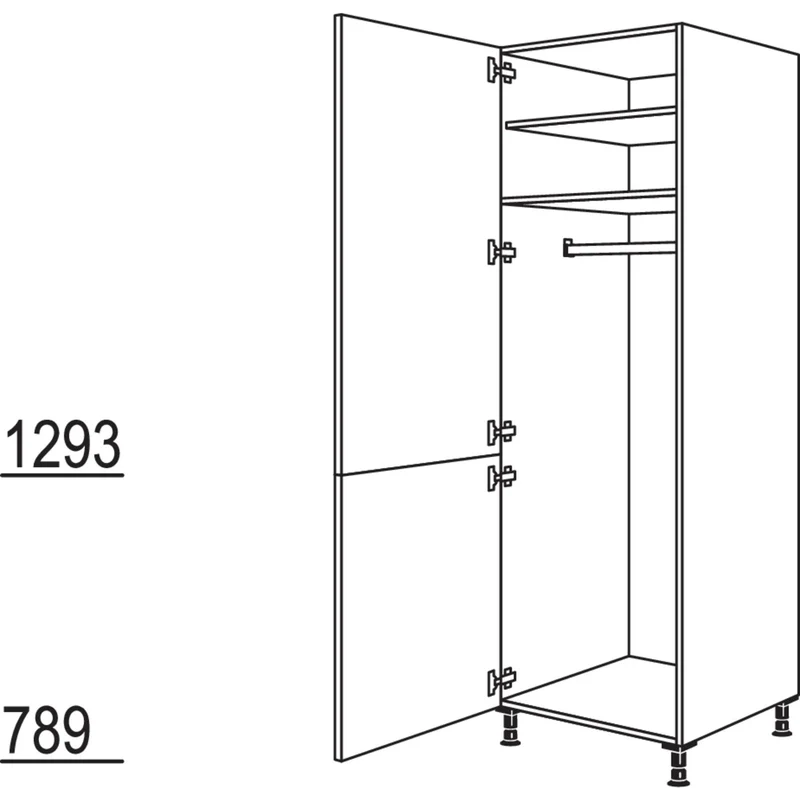 nobilia XL-Garderobenschrank HDWG40-1X 40 cm