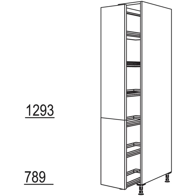 nobilia XL-Apothekerschrank HDA40-1X 40 cm