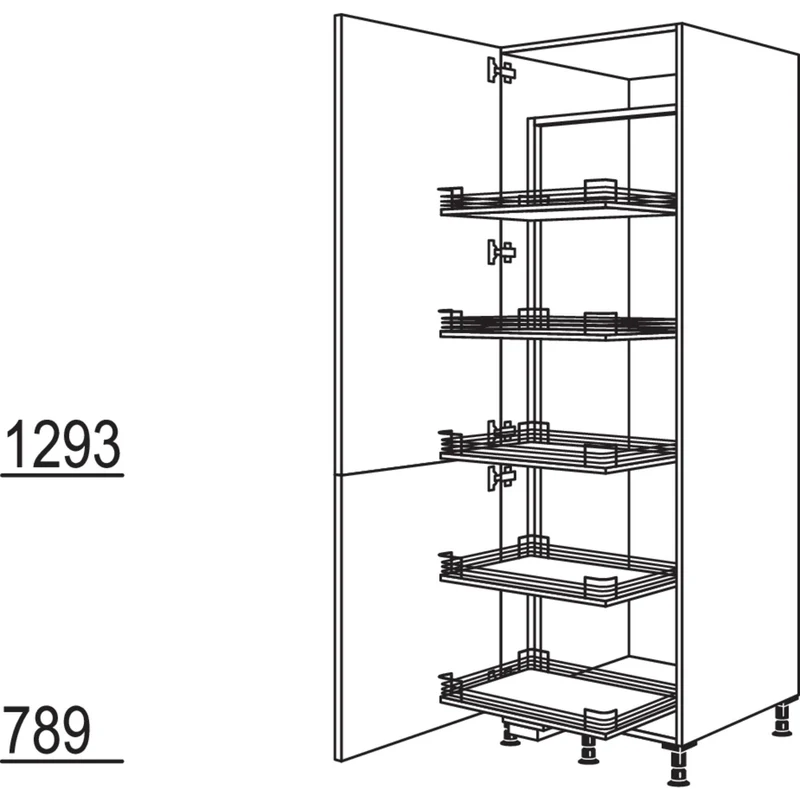 nobilia XL-Vorratsschrank Cargo HDC50-1X 50 cm