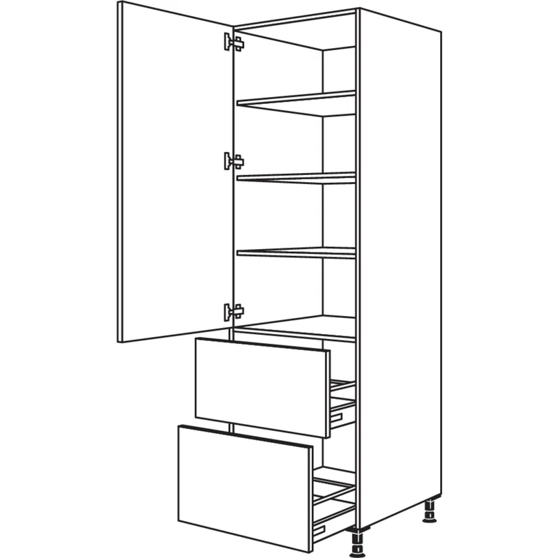nobilia XL-Geschirr-/ Vorratsschrank HD2A40-2X 40 cm