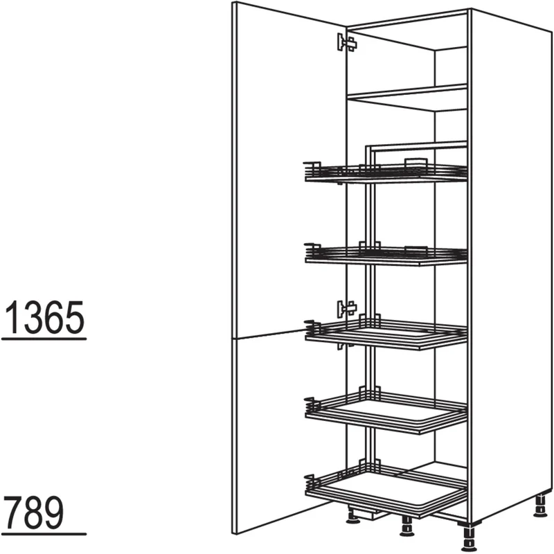 nobilia XL-Vorratsschrank Cargo HDC50-2X 50 cm