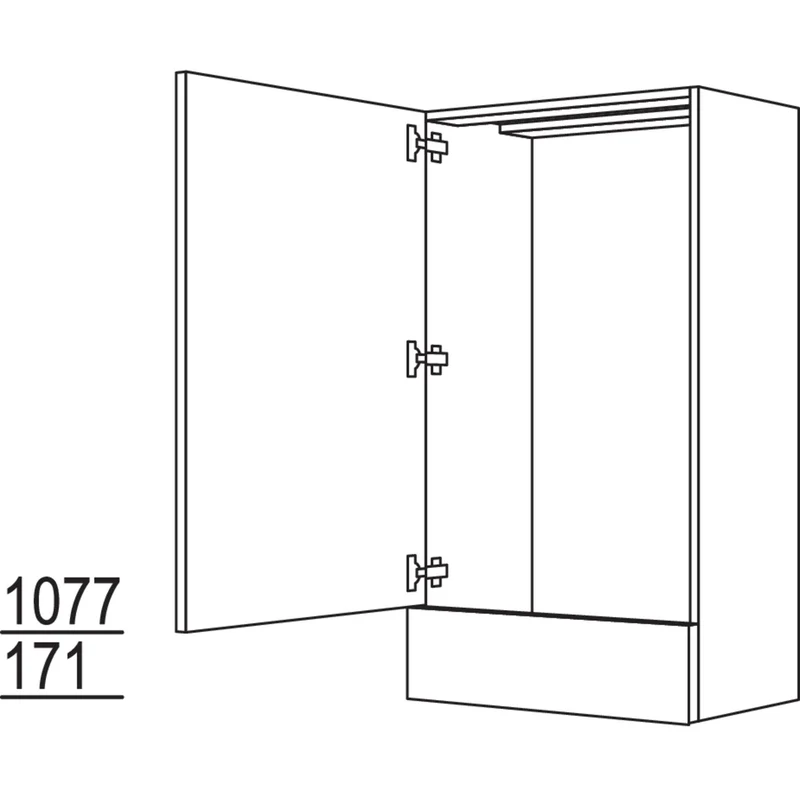 nobilia Aufsatzschrank für Wasserboiler AWBT60-1 60 cm