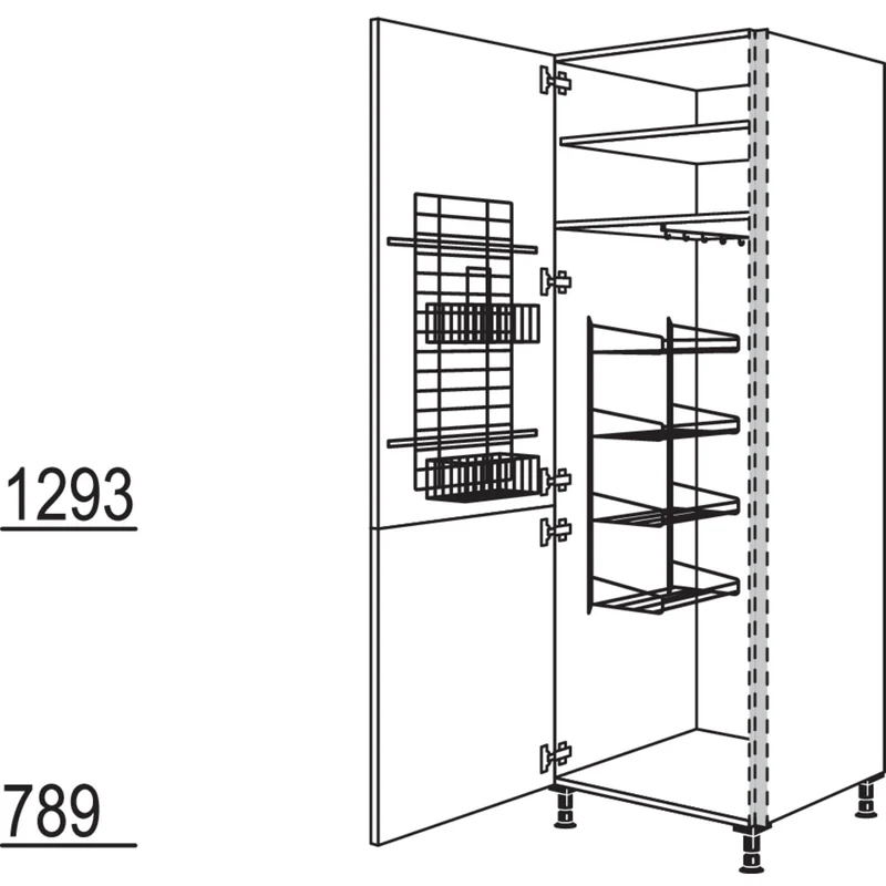 nobilia XL-Besen-/ Geräteschrank NHSB40-1X 40 cm