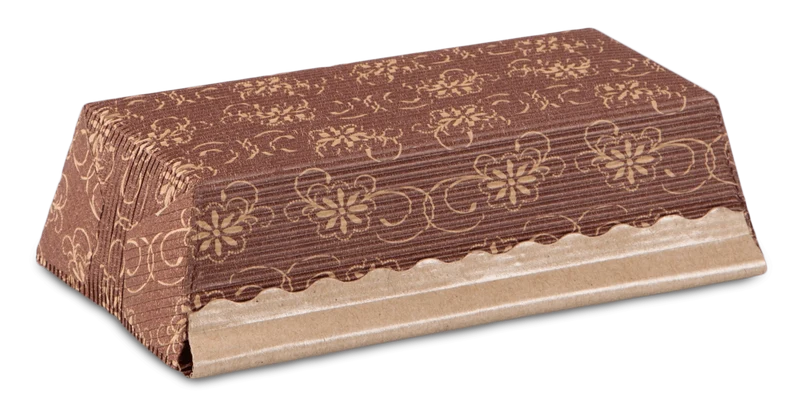 Städter, Papier-Backform Kastenform 4 Stück, Farbe braun, 18 x 9cm / H3,5cm