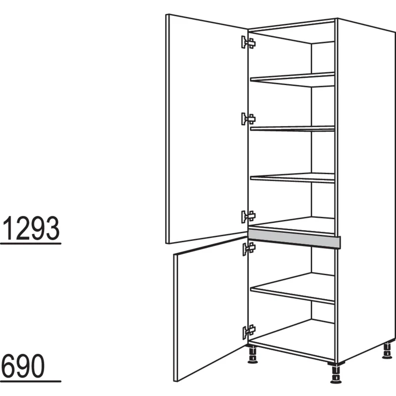 nobilia Geschirr-/ Vorratsschrank NH50-1 50 cm