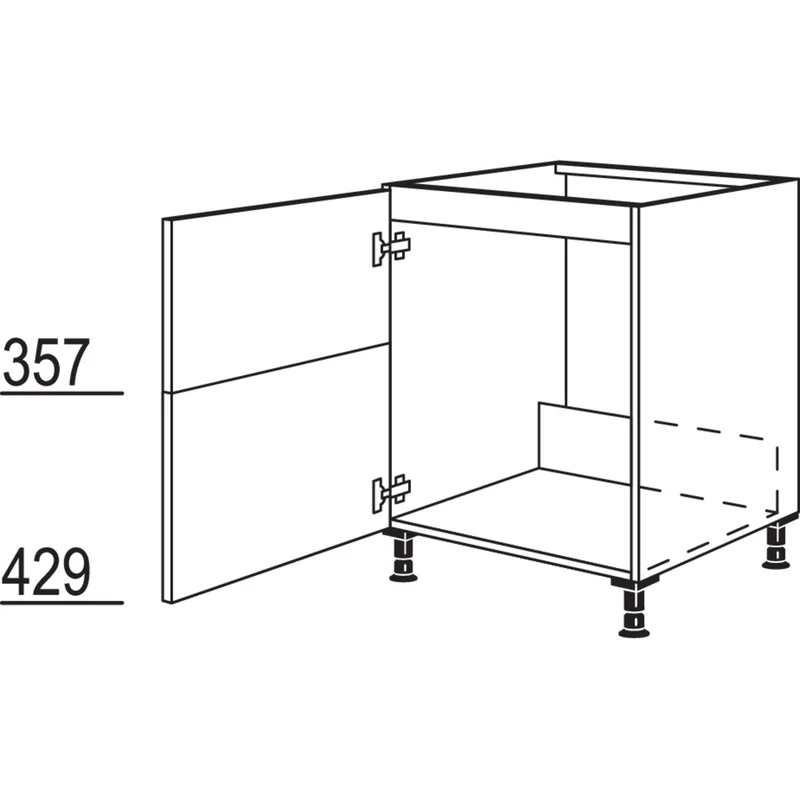 nobilia XL-Spülenschrank SPUV2DA45-X 45 cm