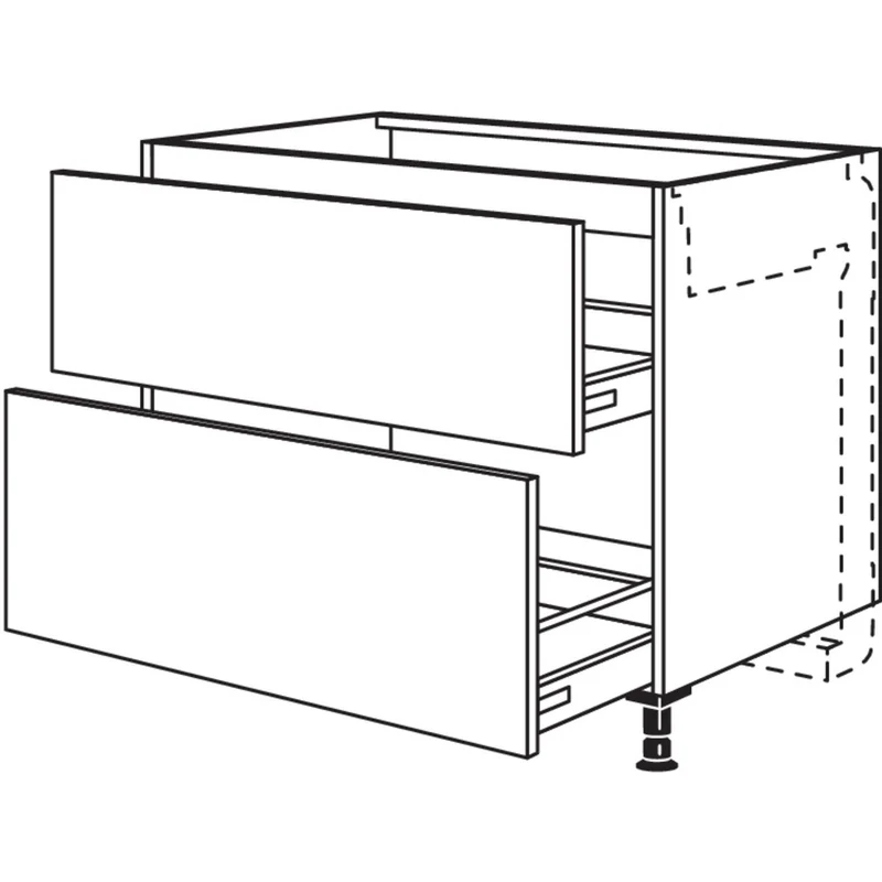 nobilia XL-Kochstellenschrank für Kochfeldabzug KDM2A100-X 100 cm
