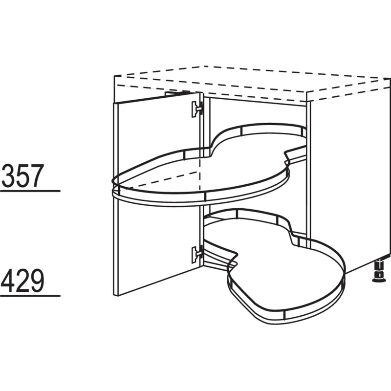 nobilia XL-Eckschrank mit Schwenkauszug UEVA100-60-X
