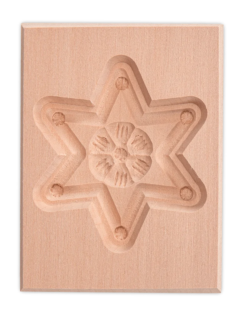 Städter, Springerle-Model Stern Birnbaum, Größe 5,5 x 8cm