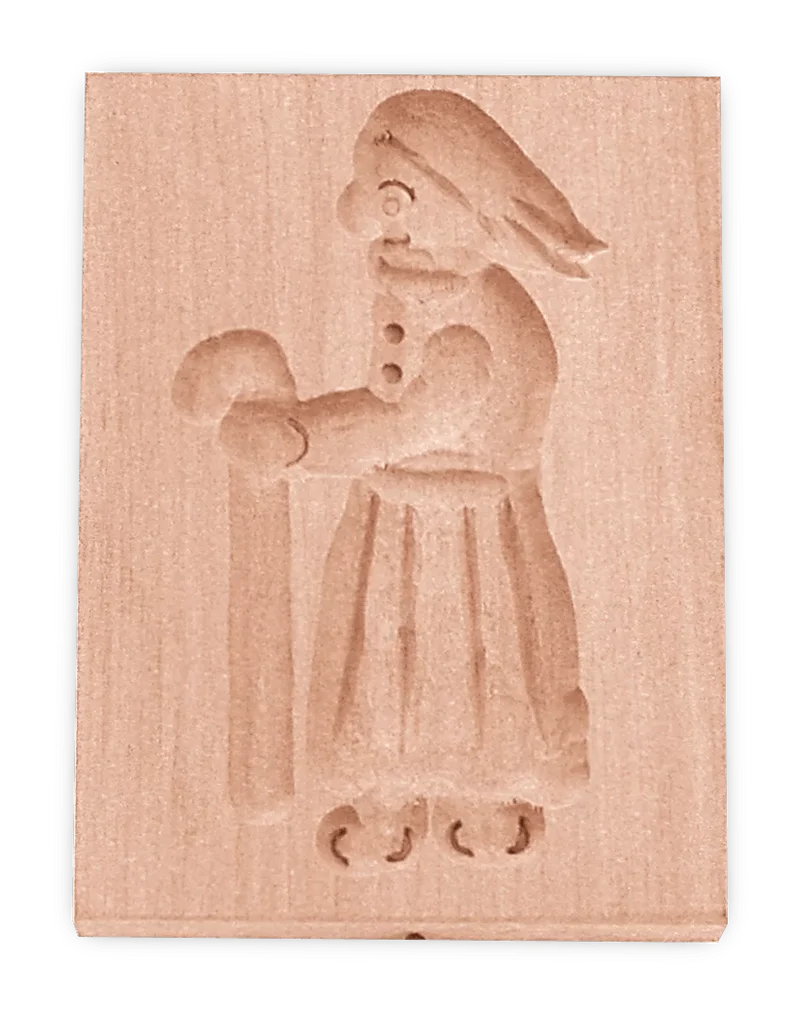 Städter, Springerle-Model Hexe Birnbaum, Größe 5,5 x 8cm