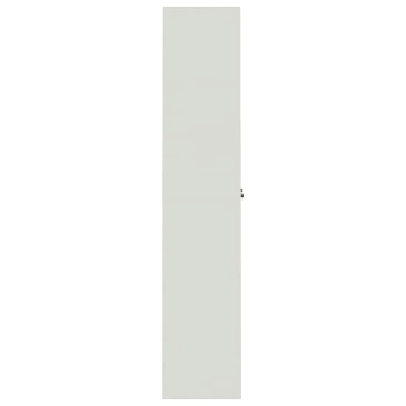Aktenschrank Hellgrau aus pulverbeschichtetem Stahl 90x40x200 cm mit 4 Einlegeböden abschließbar für Büro, Homeoffice, Arbeitszimmer, zur sicheren Archivierung von Ordnern und Dokumenten