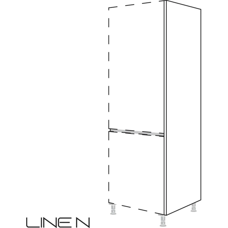 nobilia XL-LINE N-Abschlusswange in Korpushöhe NHWK25-1X