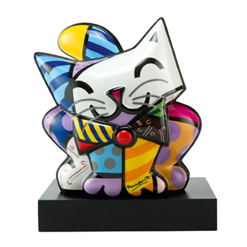 Goebel Pop Art Romero Britto 'Blue Cat - Figur'