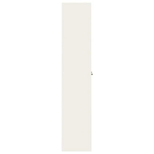 Aktenschrank Weiß aus pulverbeschichtetem Stahl 90x40x200 cm mit 4 Einlegeböden abschließbar für Büro, Homeoffice, Arbeitszimmer und Kanzlei zur sicheren Archivierung von Dokumenten und