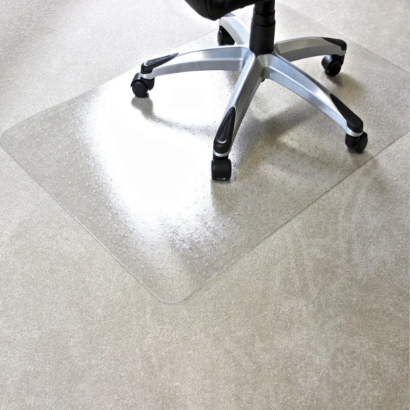 Marvelux große Umweltfreundliche Bürostuhlmatte für Teppichböden 116 x 150 cm - Eco-Friendly Bodenschutzmatte aus veredeltem Polymer - Rechteckige transparente Stuhlunterlage für Bürostühle