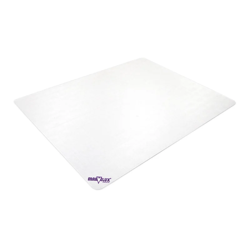 Marvelux große Umweltfreundliche Bürostuhlmatte für Teppichböden 116 x 150 cm - Eco-Friendly Bodenschutzmatte aus veredeltem Polymer - Rechteckige transparente Stuhlunterlage für Bürostühle
