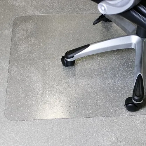 Marvelux große Umweltfreundliche Bürostuhlmatte für Teppichböden 116 x 150 cm - Eco-Friendly Bodenschutzmatte aus veredeltem Polymer - Rechteckige transparente Stuhlunterlage für Bürostühle