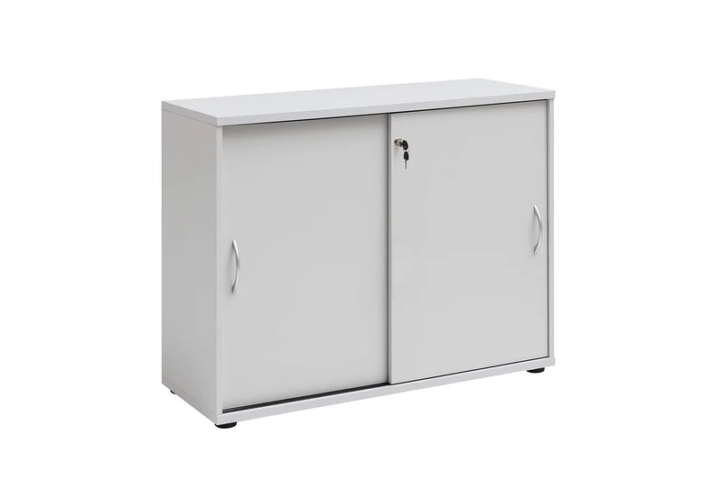 Möbelpartner Aktenschrank, lichtgrau, ca. 100,0 x 39,5 x 77,4 cm