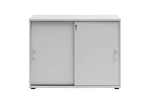Möbelpartner Aktenschrank, lichtgrau, ca. 100,0 x 39,5 x 77,4 cm
