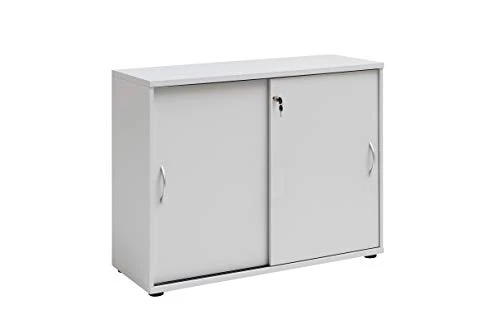 Möbelpartner Aktenschrank, lichtgrau, ca. 100,0 x 39,5 x 77,4 cm