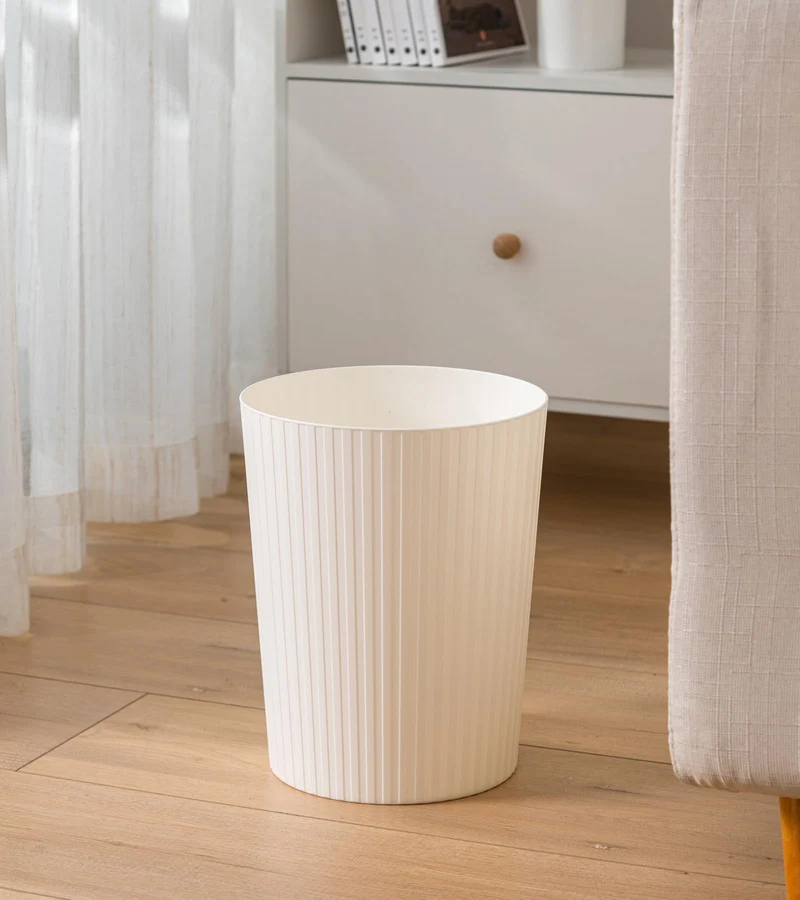 Cetomo 7.2L*3 Mülleimer, Abfalleimer, Müllbehälter, Papierkorb, Abfallbehälter, Plastikmülleimer für Papierabfall, Büro, Schlafzimmer, Kunststoff (PP), Weiß, 7.2L - 3er Pack
