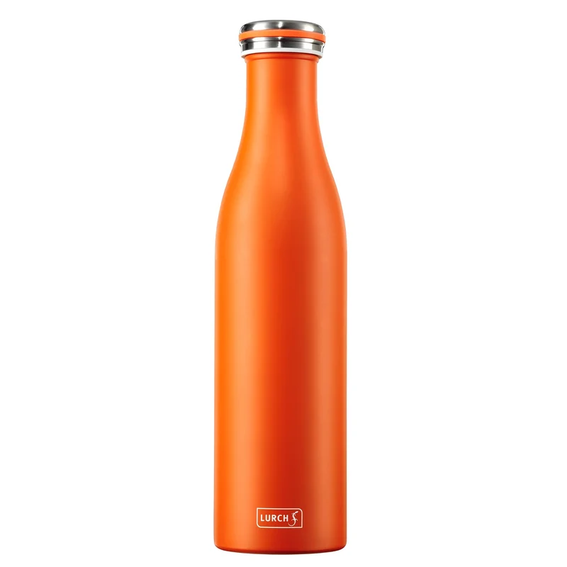 LURCH, Isolier-Flasche Edelstahl 0,75l 0range