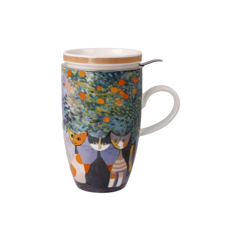 Goebel Rosina Wachtmeister Wohnaccessoires Teetasse mit Deckel und Sieb 'Tempi felici' 2023