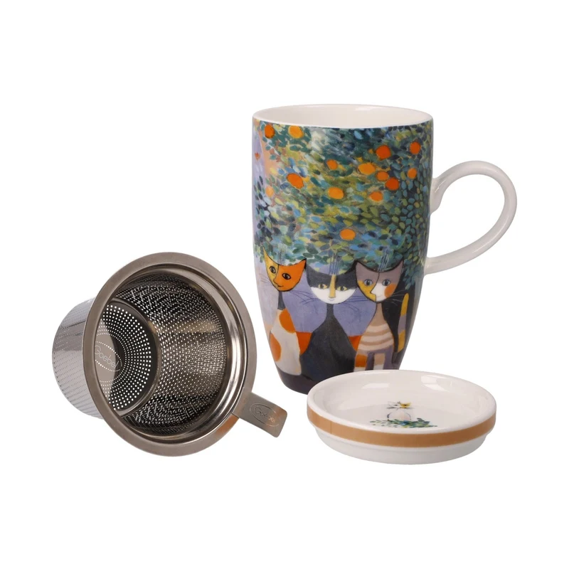 Goebel Rosina Wachtmeister Wohnaccessoires Teetasse mit Deckel und Sieb 'Tempi felici' 2023