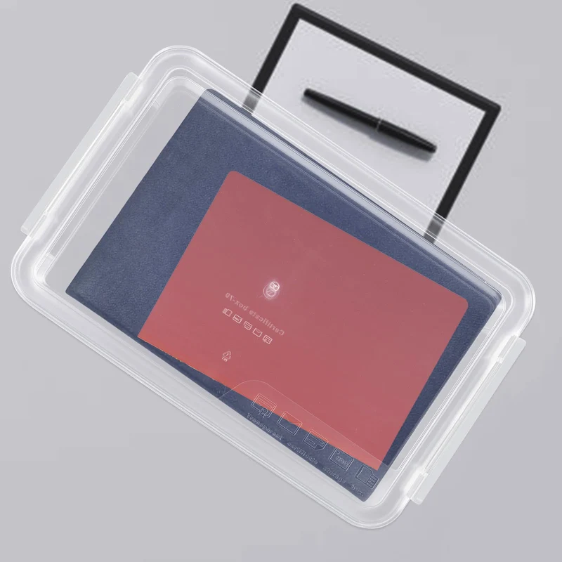Transparenter Aktenorganizer mit Schublade, Stapelbar, Weiß für Büro