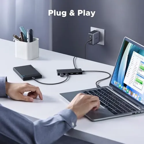 UGREEN USB C Hub 10 Gbps mit PD 100W USB C Splitter 4 Ports (30cm)