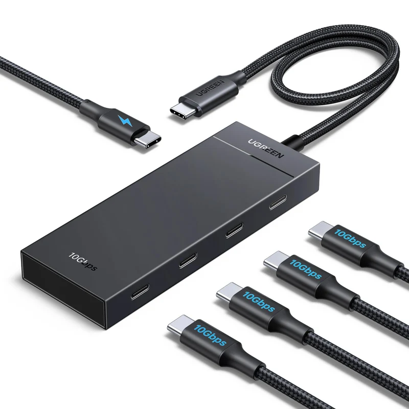 UGREEN USB C Hub 10 Gbps mit PD 100W USB C Splitter 4 Ports (30cm)