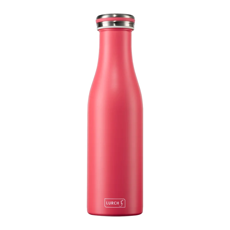LURCH, Isolier-Flasche Edelstahl 0,5l pink